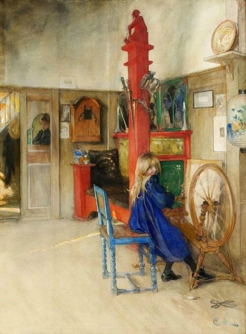Carl_Larsson_- au rouet