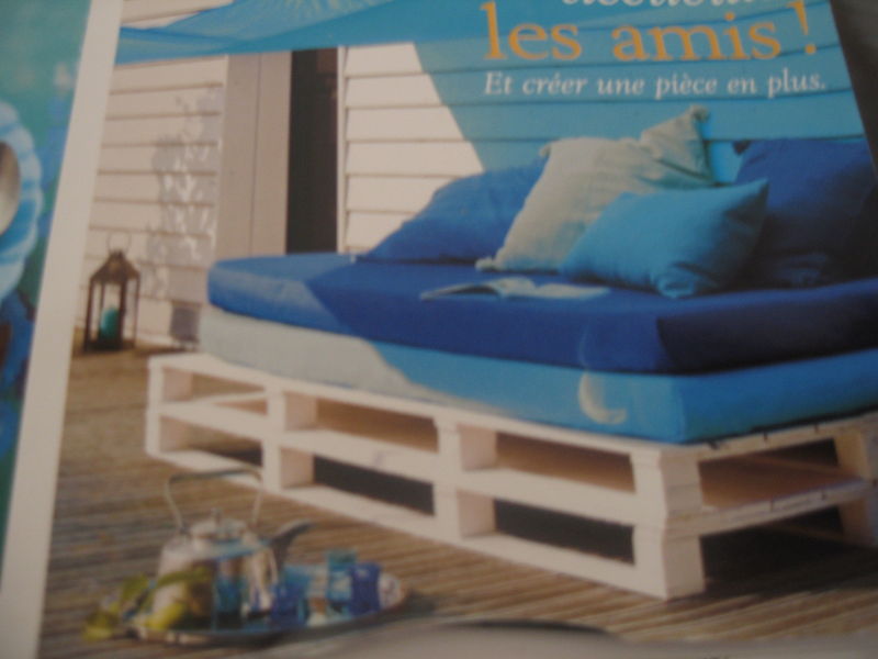 Banc de terrasse recup en pallettes karabidouille Idées Terrasse Banquette