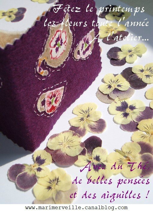 Carnet couture Thé en pensées Marimerveille printemps