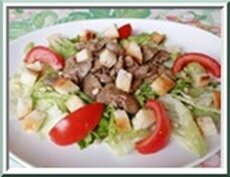 salade de foies de volaille au vinaigre de xérès salade de foies de volaille au vinaigre de xérès