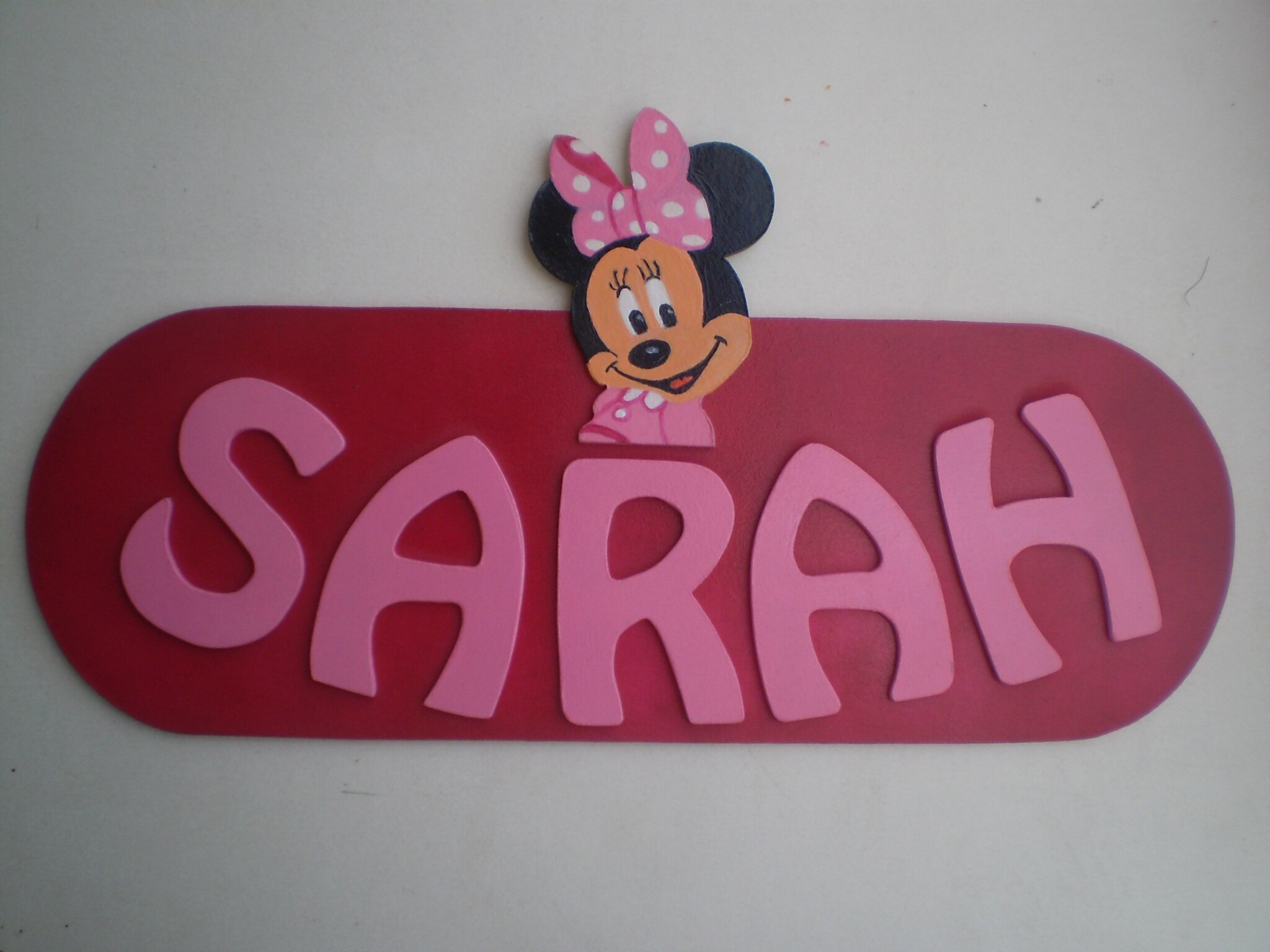 Plaque de porte minnie mouse l'atelier déco de lou