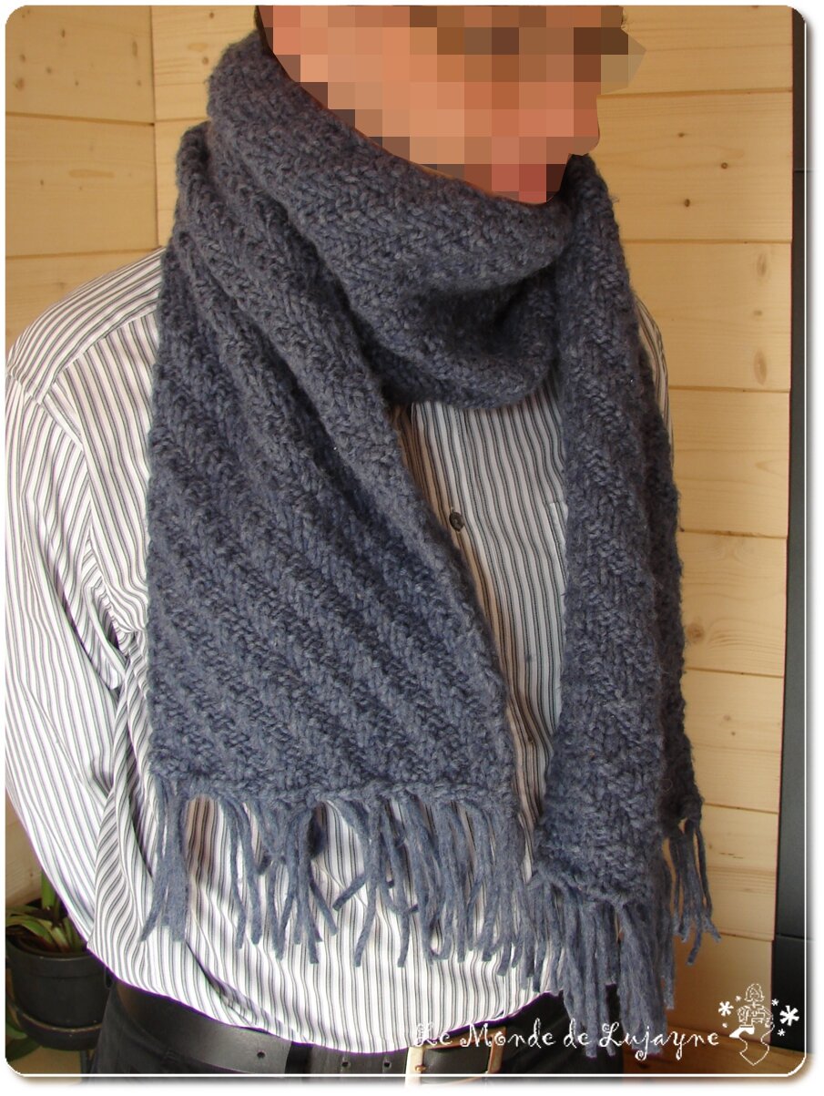 tricoter une echarpe en laine phildar