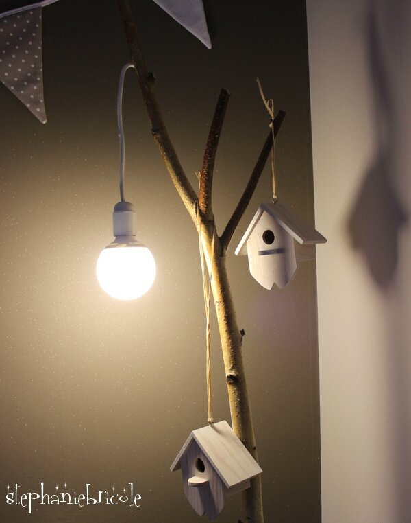 Idée déco diy : une barre à rideau avec une branche stéphanie ... Recup rideaux désign