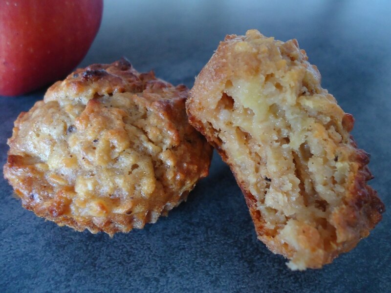muffins aux pommes, flocons d'avoine et sirop d'agave 2