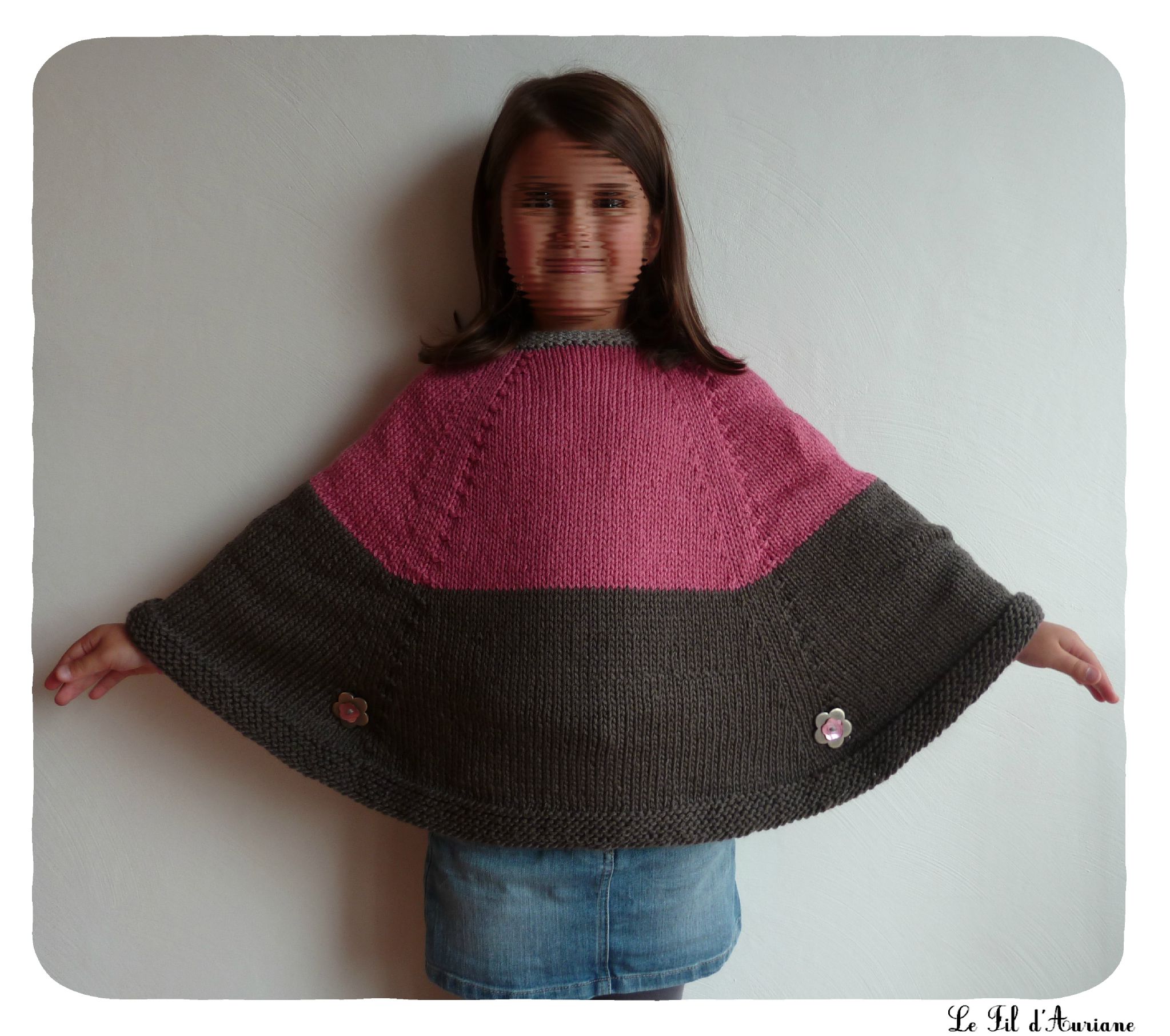 tricoter une cape pour fillette