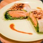Croustillant de saumon frais au chou vert