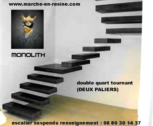 escalier suspendu quart tournant escalier suspendu marches suspendues marche caisson, escalier beton placage escalier