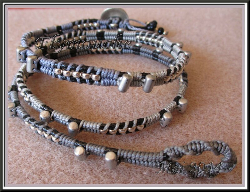 bracelet 3t gris wrapramé