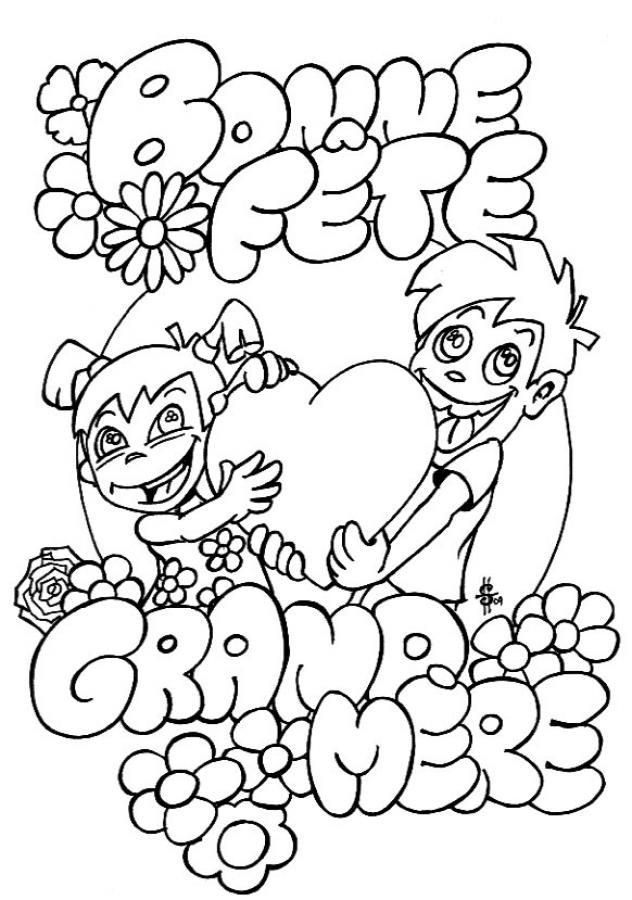 Coloriage Fete Des Grand Mere A Imprimer Dessin Fête des Grand mères - Les Open Bogues