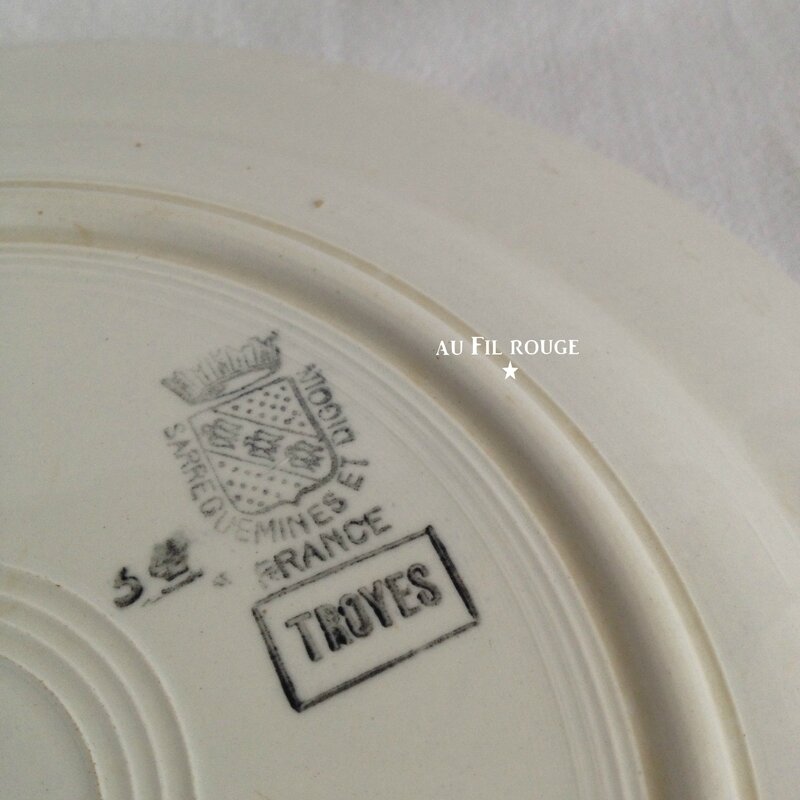 Assiette plate Troyes diam