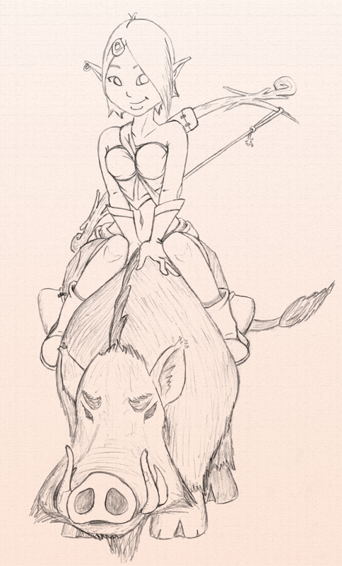 Eyléane et son sanglier, Dofus 2.0