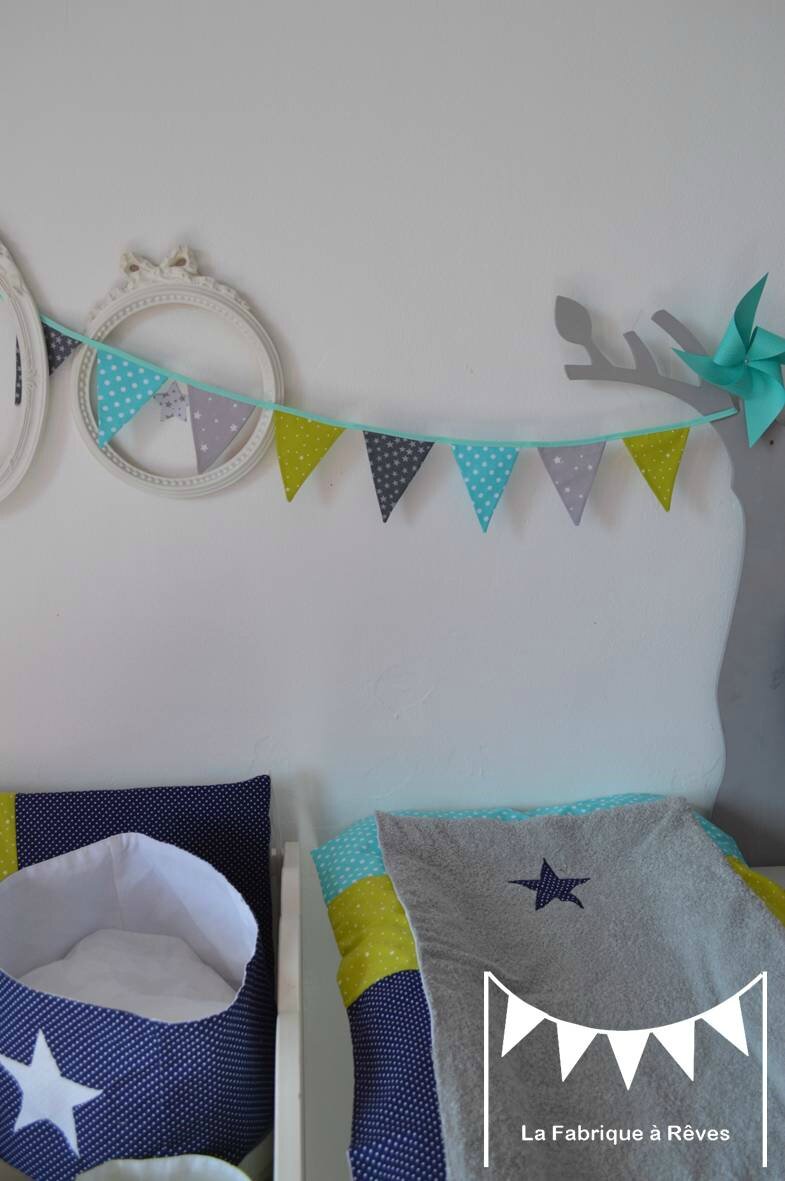 Chambre vert anis et turquoise: chambre vert anis reiod. guirlande ...