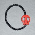 t) 'Tête de mort - Skull Howlite' Bracelet-Collier-Sautoir