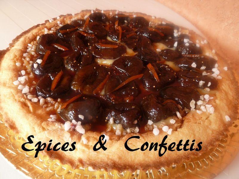 TARTE AUX FIGUES CONFITES .