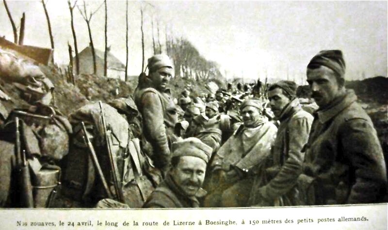 Zouaves 24 avril 1915 Boesinghe