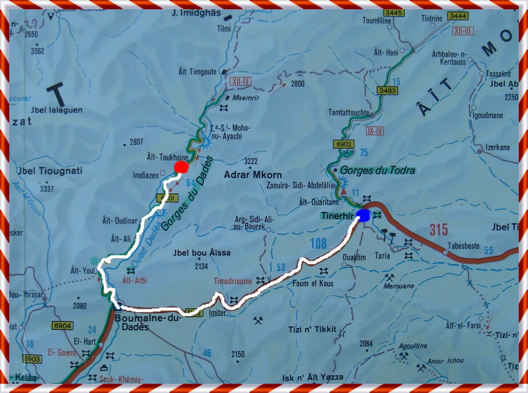 carte - La grande aventure au Maroc (paysage,carte,peuple,insolite,nature) 106835596_o