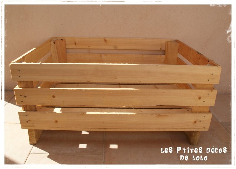 fauteuil caisse en bois
