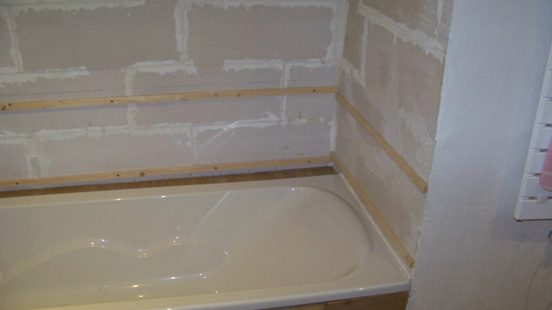 Salle de bains : baignoire réhabilitation d'une bâtisse de 1862