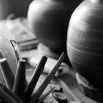 outils au pied du pot