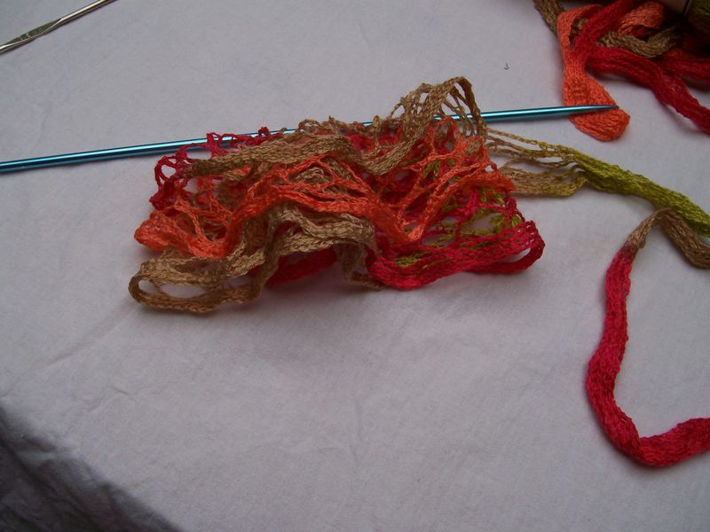 tricoter une echarpe ruban