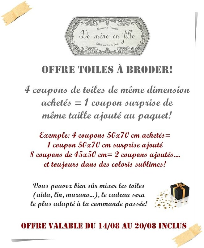 offre toiles aout