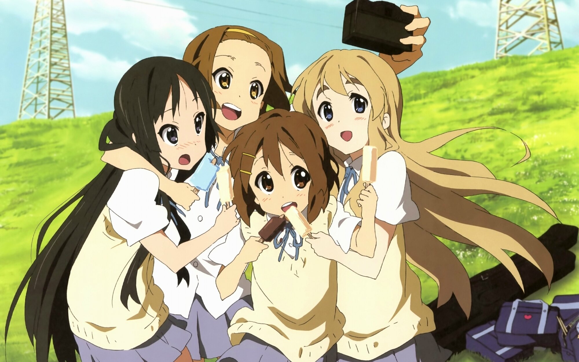 Groupe De 4 Filles Dessin Animé CRITIQUE MANGA #1 K-ON - Chroniques d1 Dinosaure