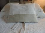 coussin lin et drap