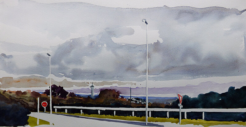 k nowhere 84, sept 2017, aquarelle, 50 x 26 cm