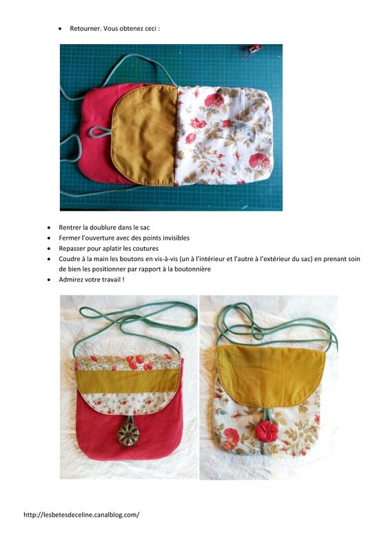 tuto besace réversible