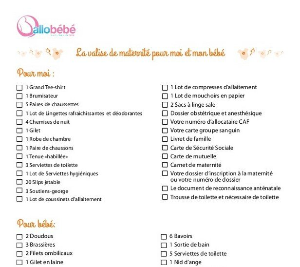 La valise pour la maternité - Leeloo Les Bons Tuyaux