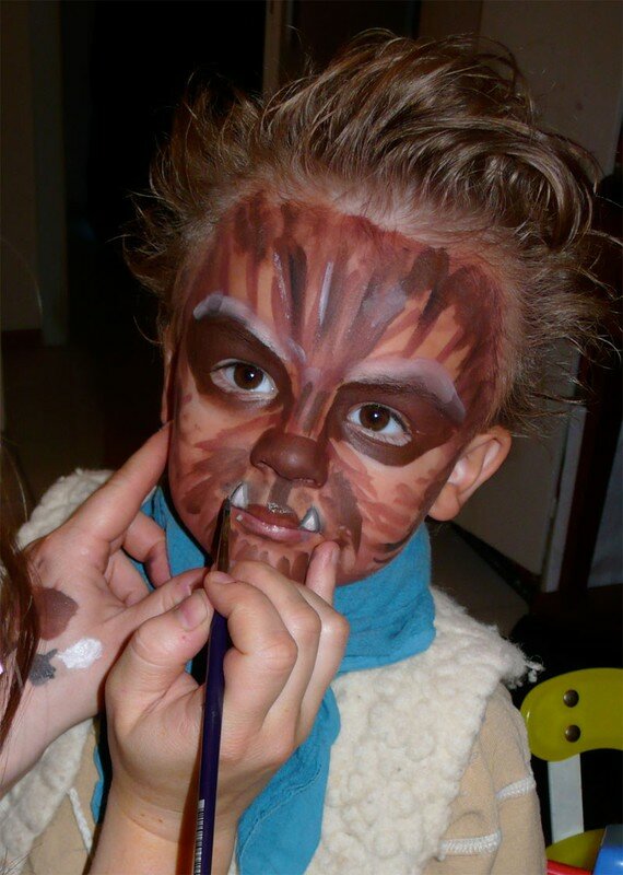 Maquillage de loup pour Halloween
