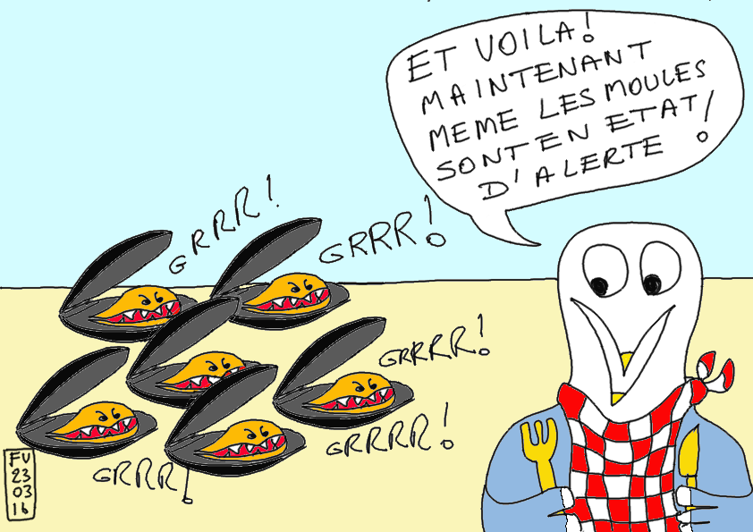Moules Frites ! Franciscopolis Le Havre vue par le dessin
