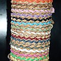 e) Bracelet tressé