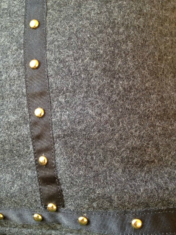 sac cabas lainage flannelle gris anthracite