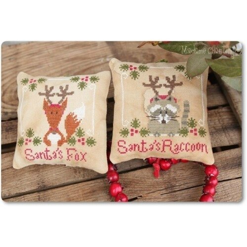 santa's fox and raccoon