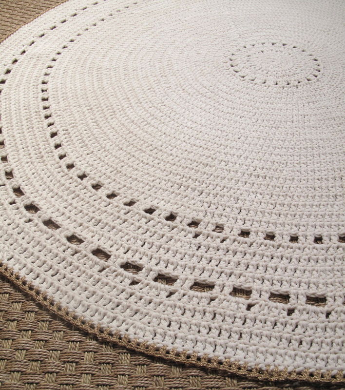 comment tricoter un tapis rond