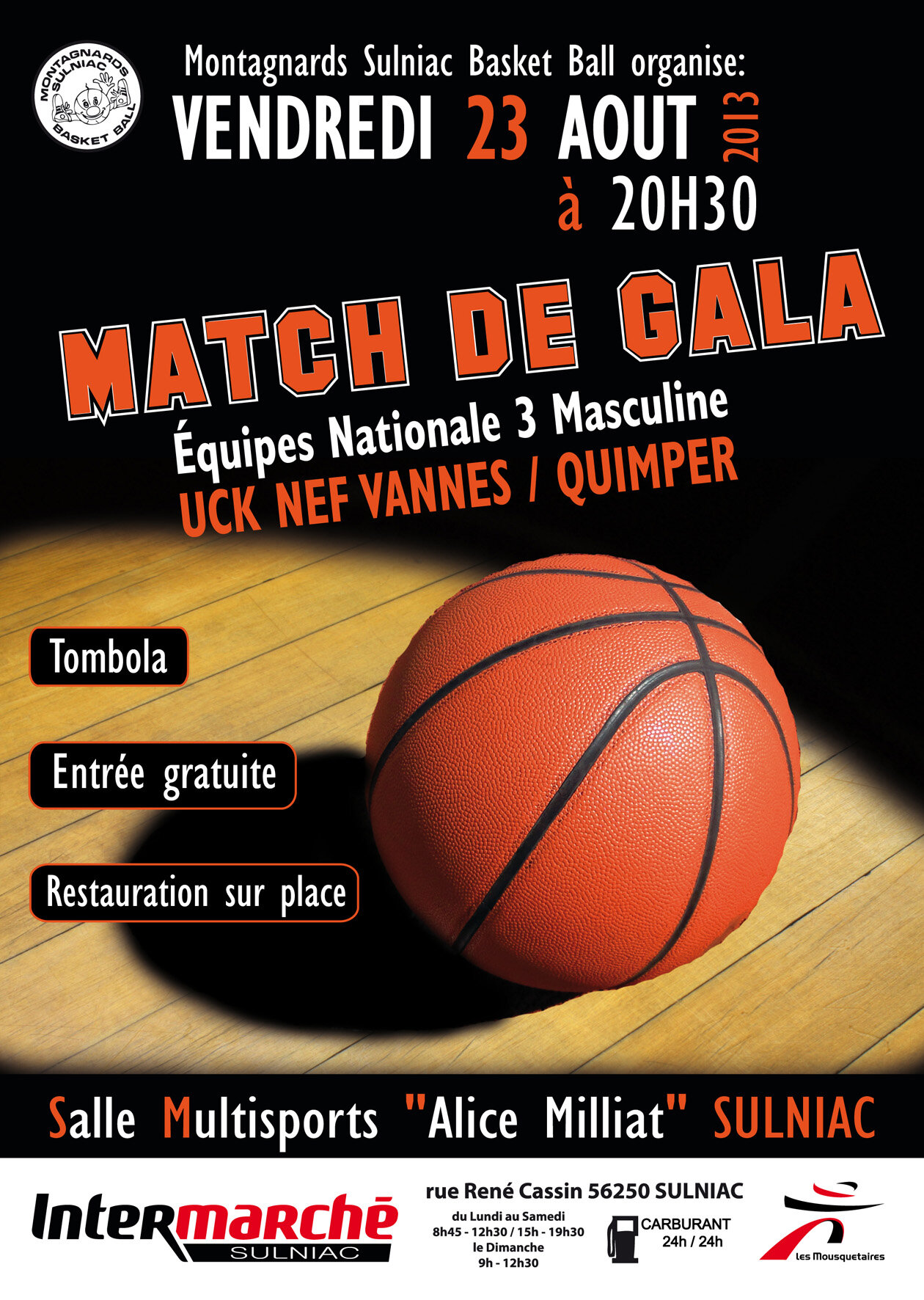 Affiche rencontre basket