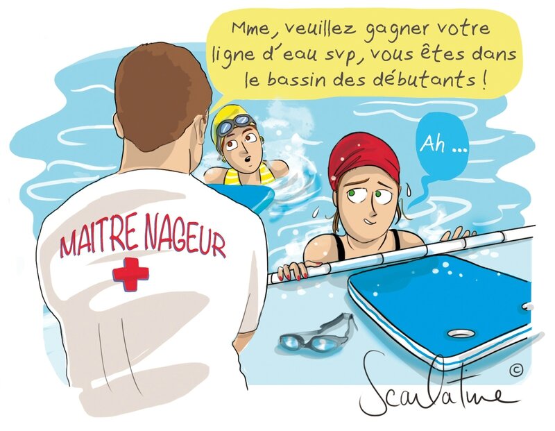 Bon Nageur En Eau Froide Mots Croises A l'eau quoi ! - Les illustrations de SCARLATINE