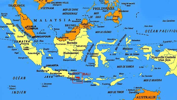bali carte asie - Image