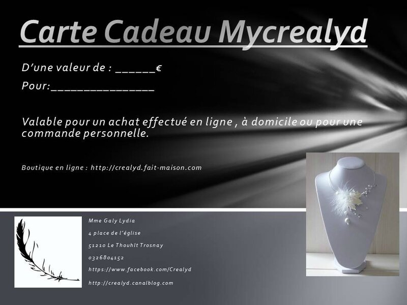 Carte Cadeau Mycrealyd