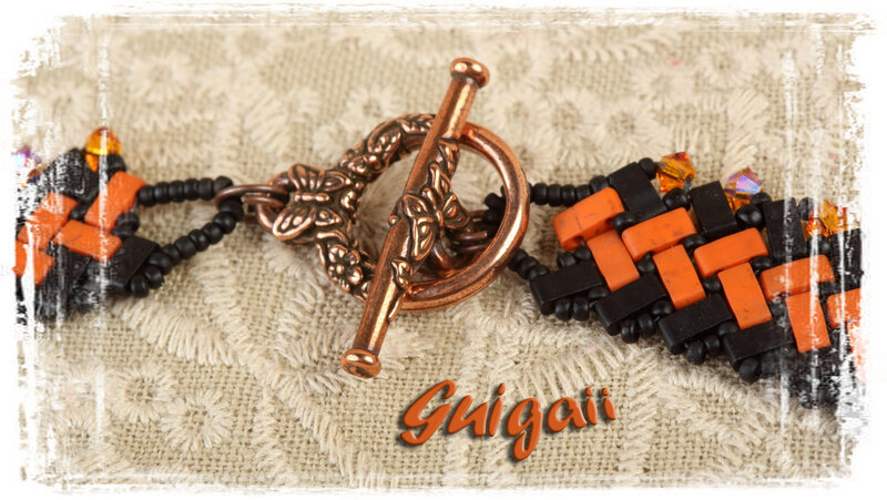 296 Collier Azteca noir_orange (2)