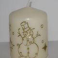 bougies décorées avec des stickers .....