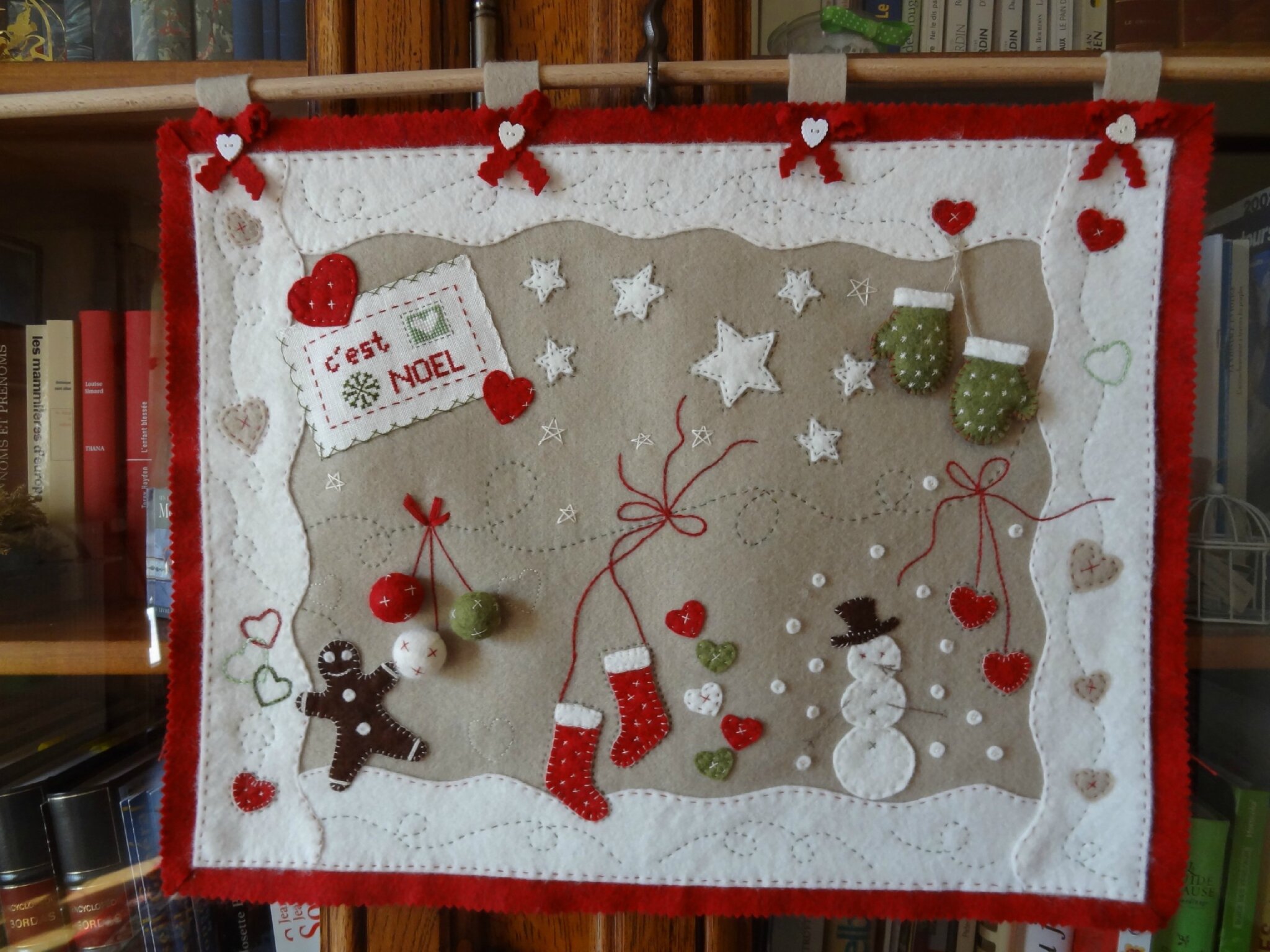 PANNEAU DE NOEL EN FEUTRINE - LES TRESORS DE MARY