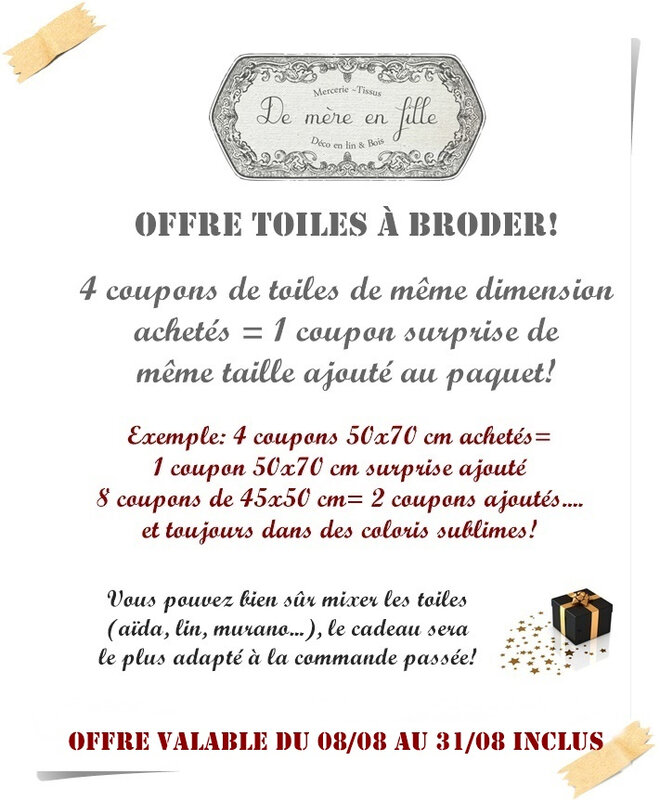 offre toiles aout 2018