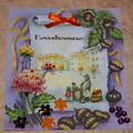 carte décorée avec des perles ,sequins,broderie etc ...