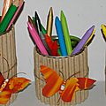 Pots à crayons et papillons écolos